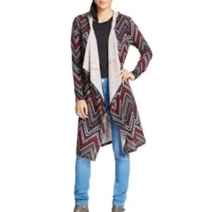 Almost Famous duster long sleeves hooded cardigan.